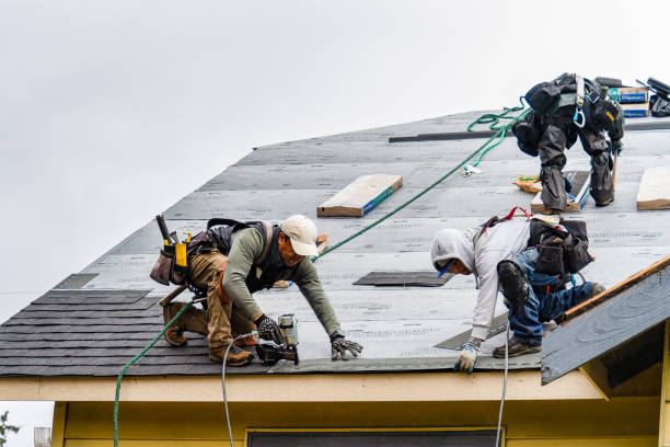 Professional Gutter Installation technician working in Parker, TX
